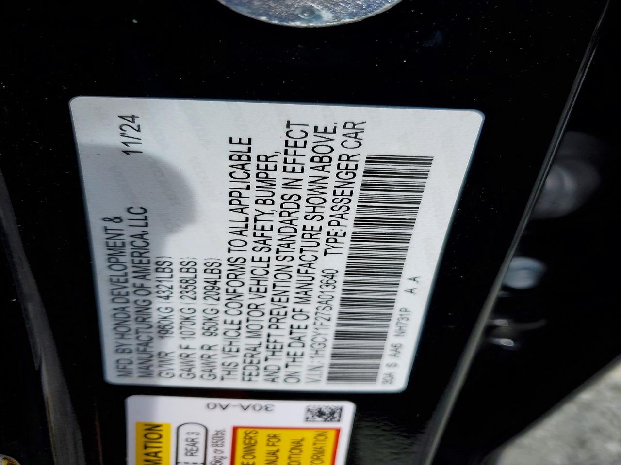 2025 HONDA ACCORD LX photo 23