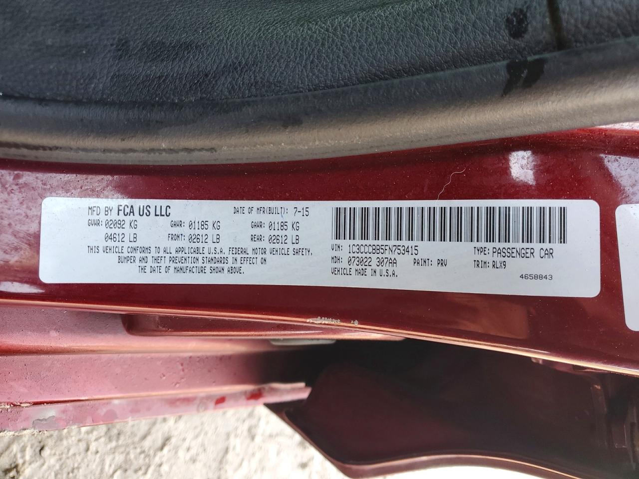 2015 CHRYSLER 200 S photo 23