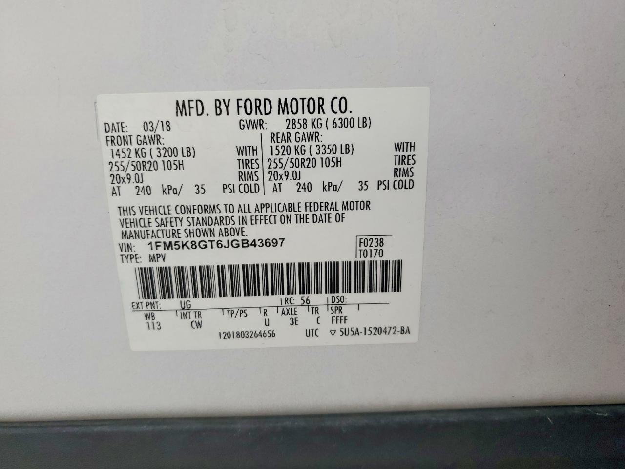 2018 FORD EXPLORER SPORT photo 13