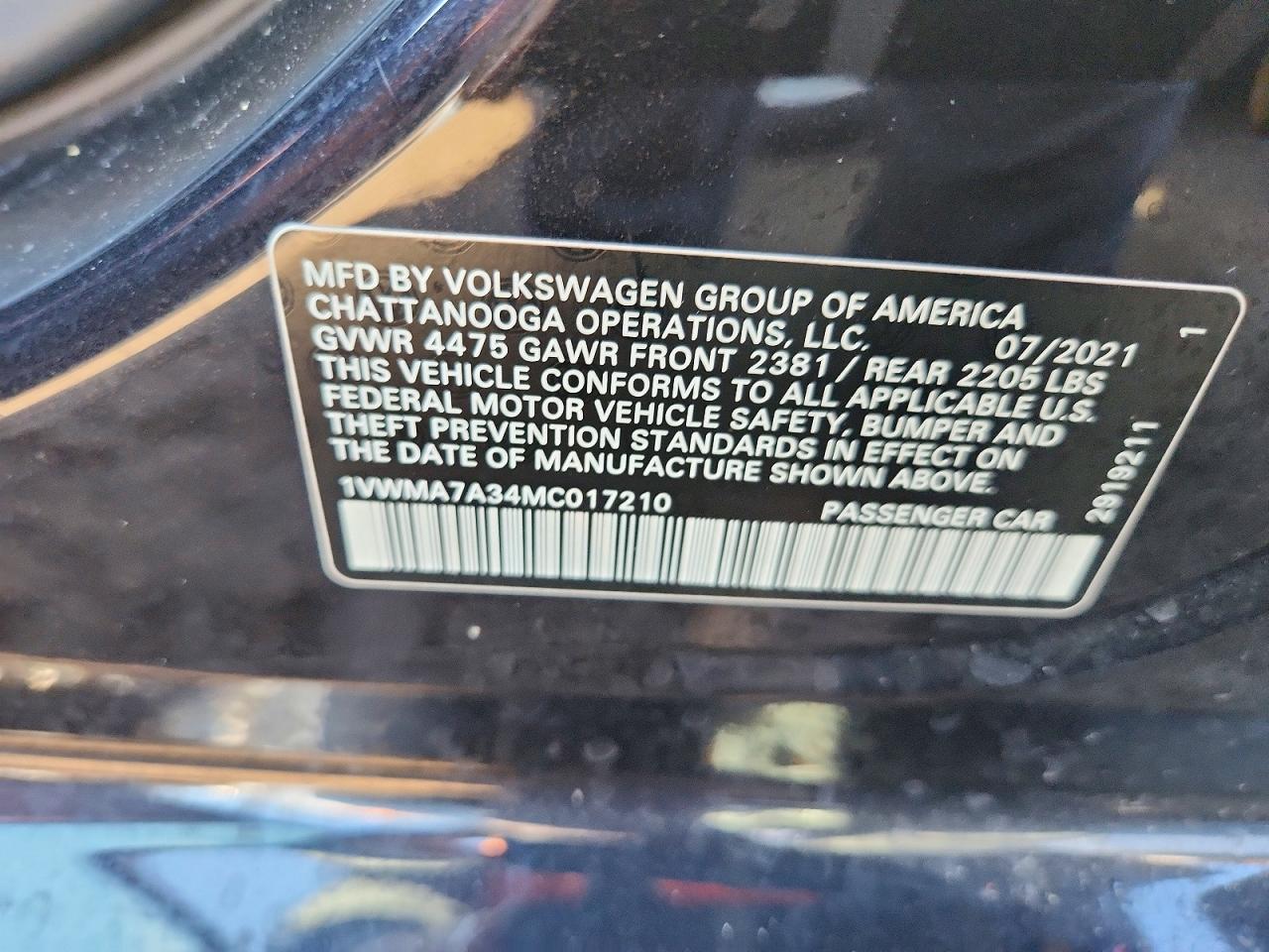 2021 VOLKSWAGEN PASSAT R-LINE photo 23