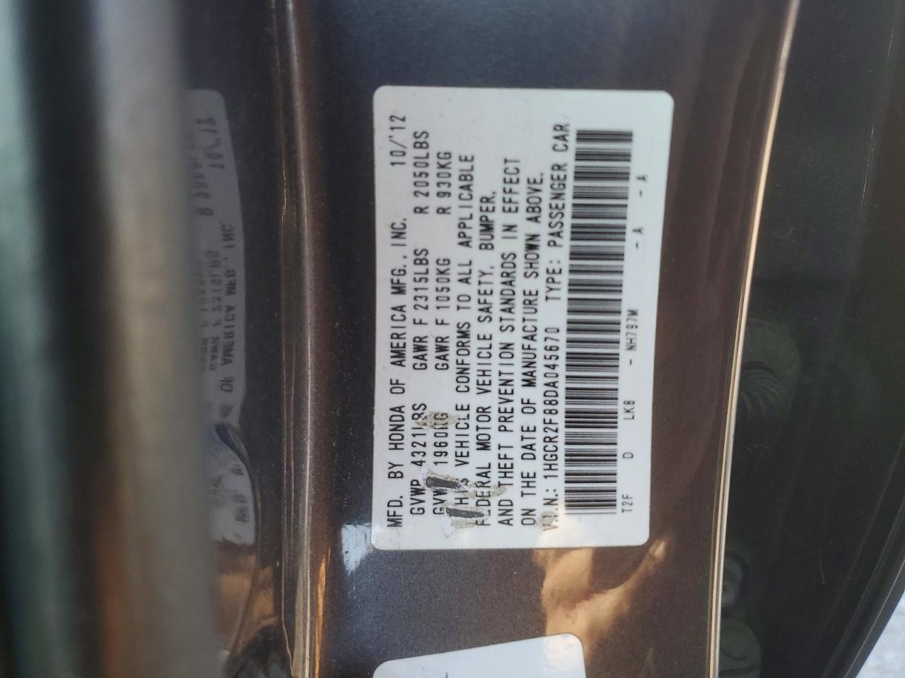 2013 HONDA ACCORD EXL photo 37