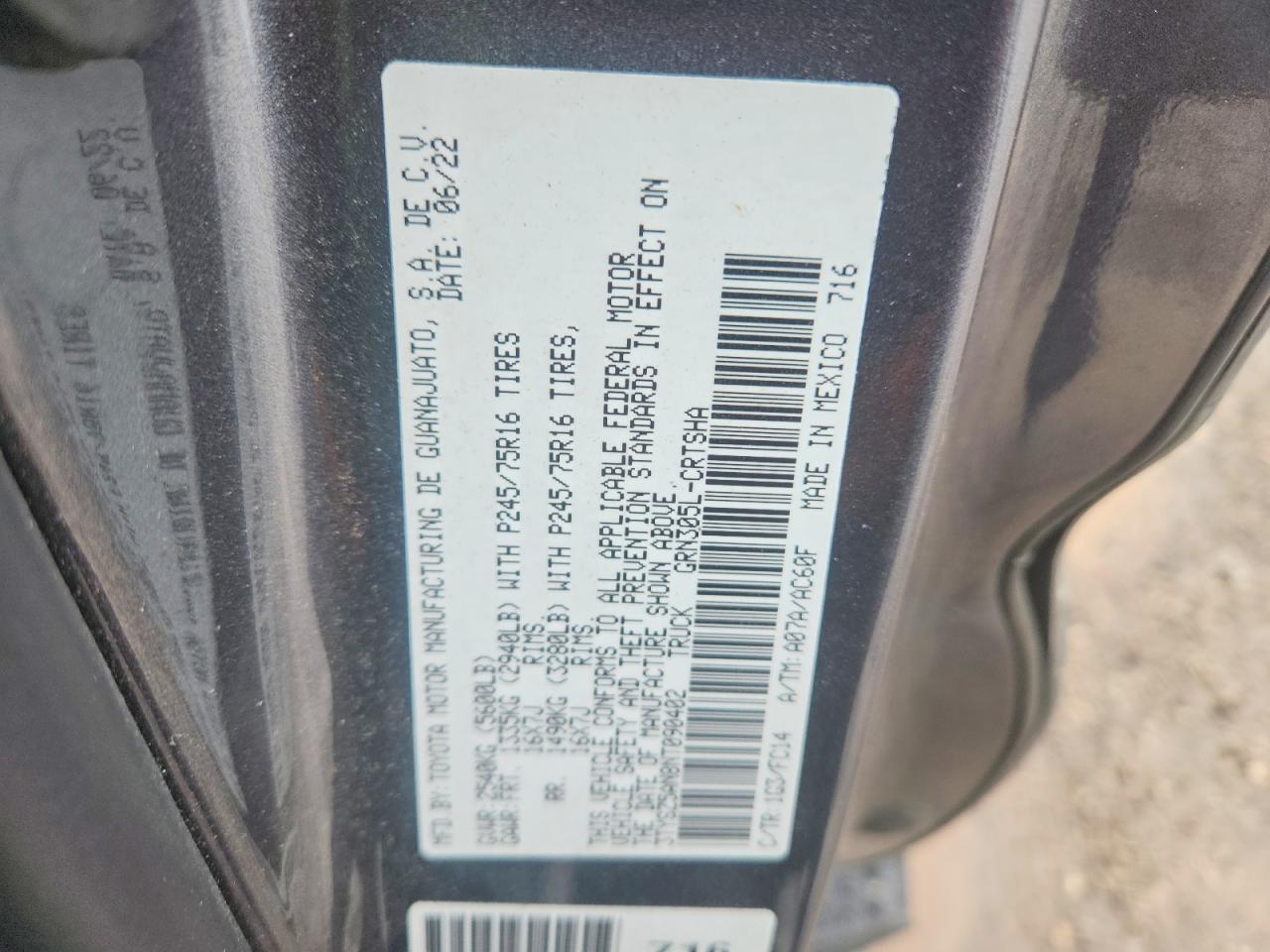 2022 TOYOTA TACOMA photo 34