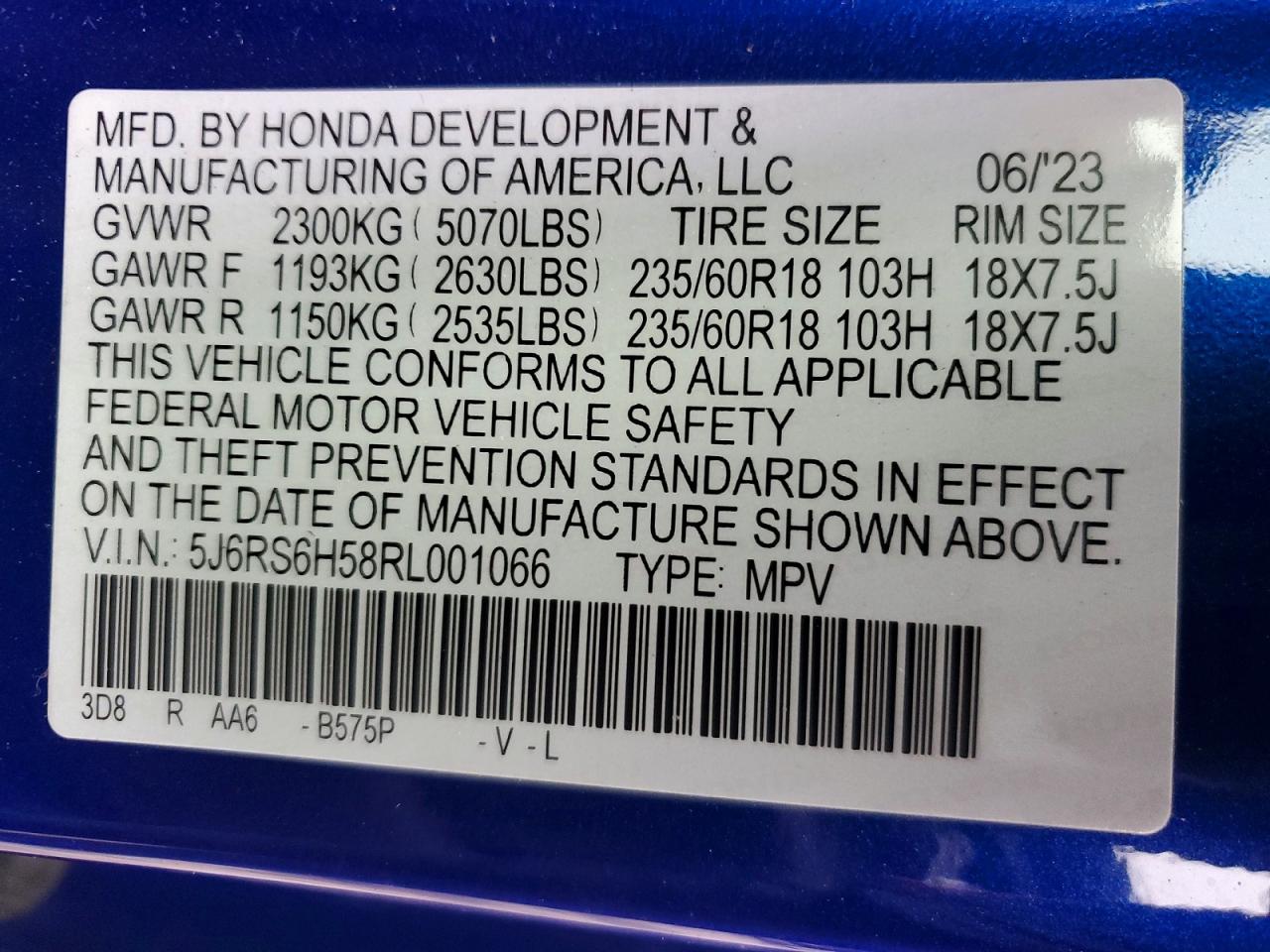2024 HONDA CR-V SPORT photo 13