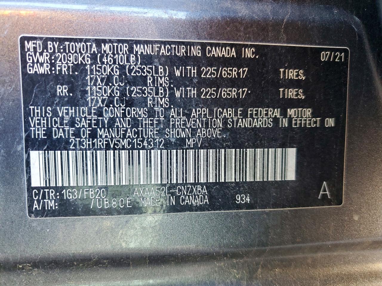 2021 TOYOTA RAV4 LE photo 40
