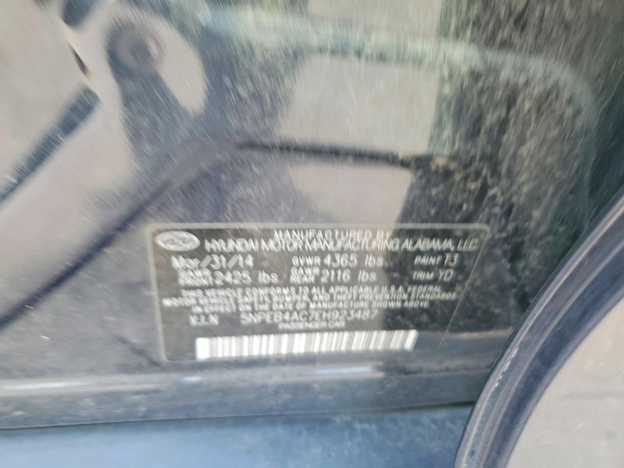 2014 HYUNDAI SONATA GLS photo 23