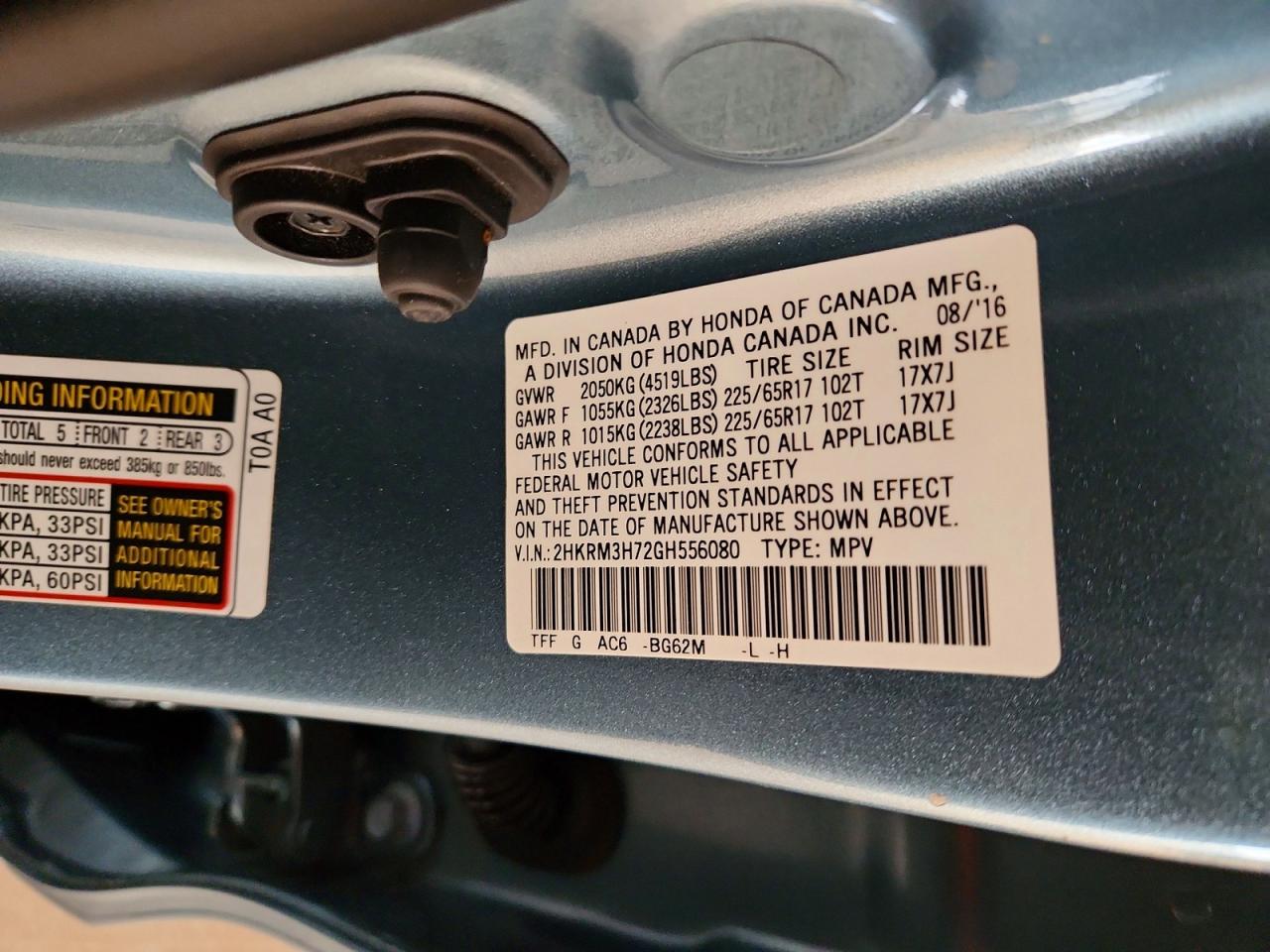 2016 HONDA CR-V EXL photo 25
