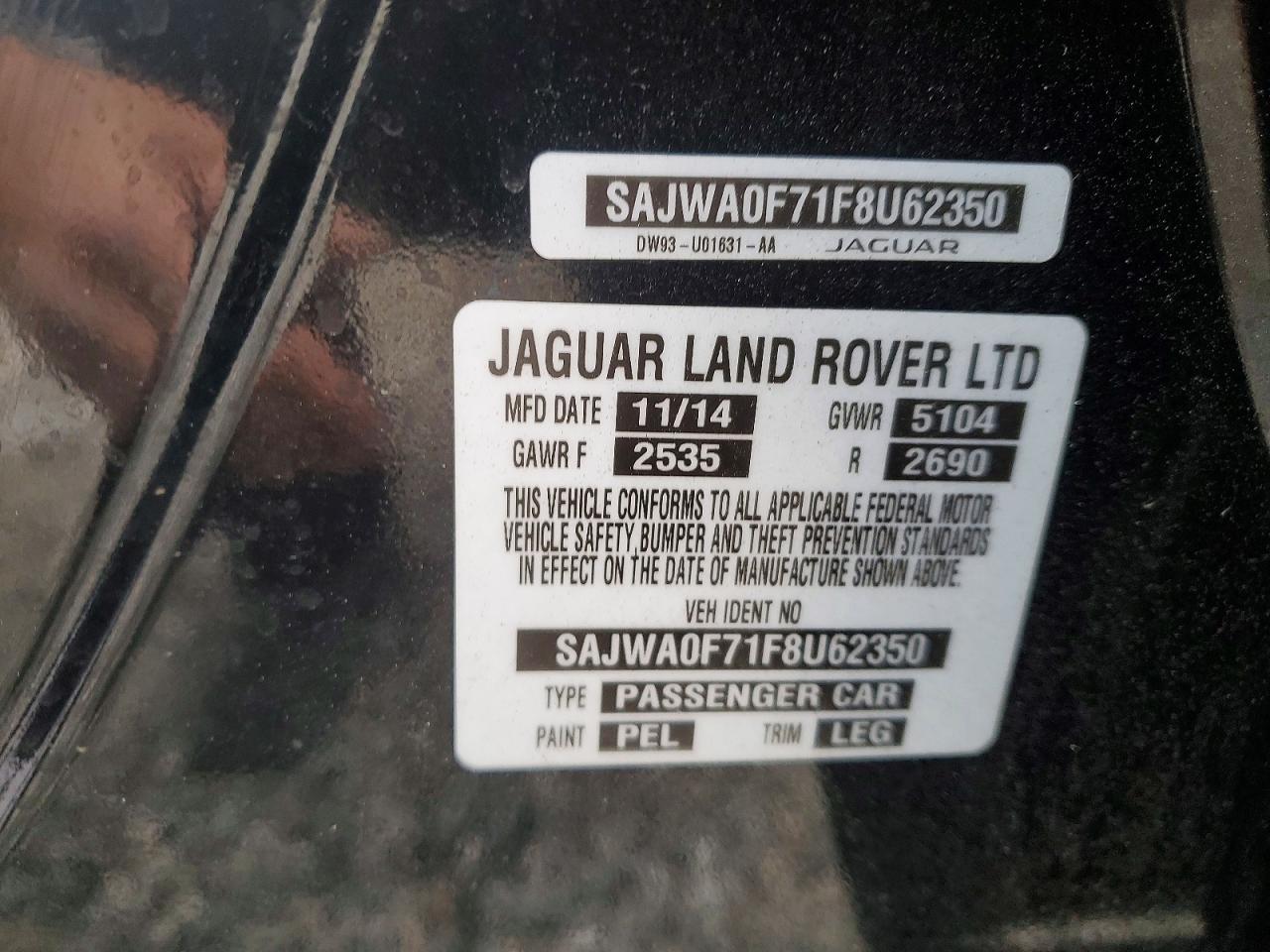 2015 JAGUAR XF 3.0 SPORT photo 12