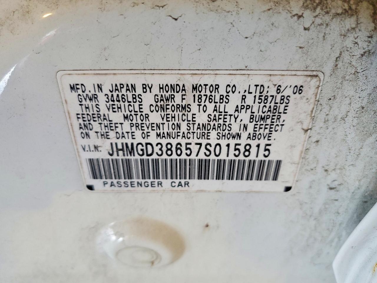 2007 HONDA FIT S photo 13