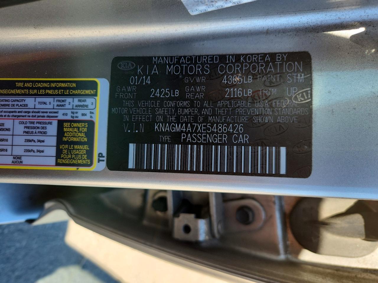 2014 KIA OPTIMA photo 34