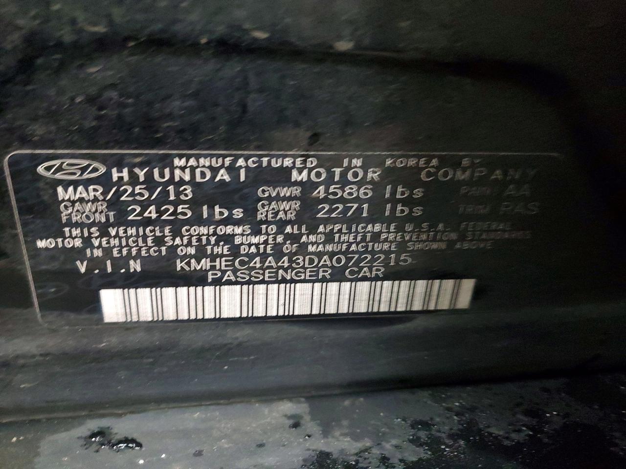 2013 HYUNDAI SONATA HYBRID photo 23