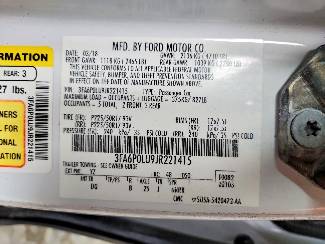 2018 FORD FUSION SE HYBRID photo 23