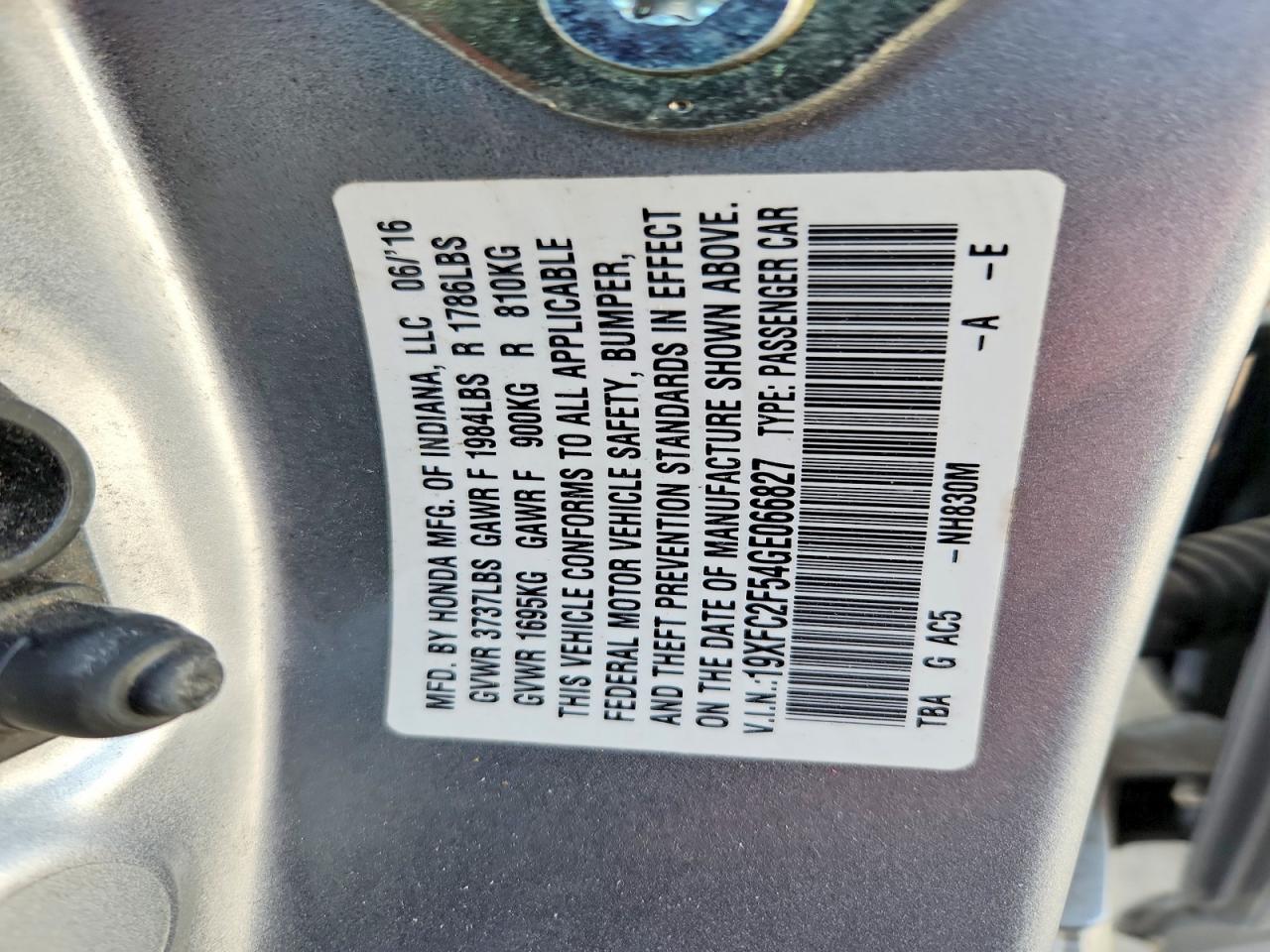 2016 HONDA CIVIC LX photo 34