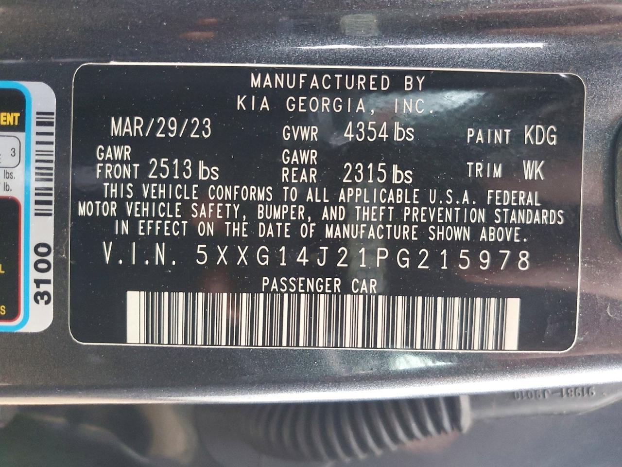 2023 KIA K5 LXS photo 25