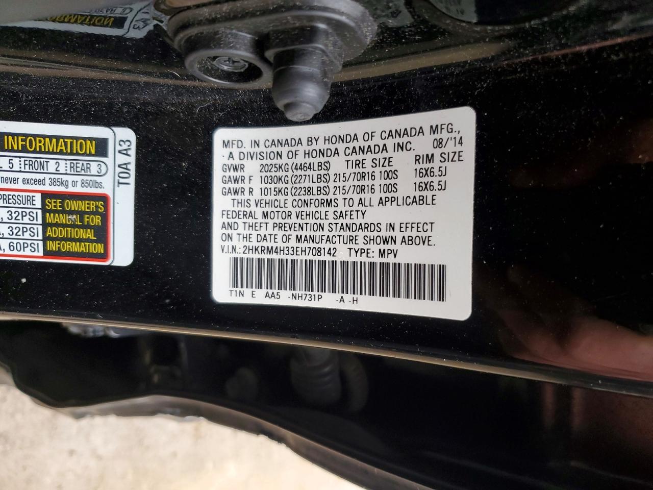 2014 HONDA CR-V LX photo 13