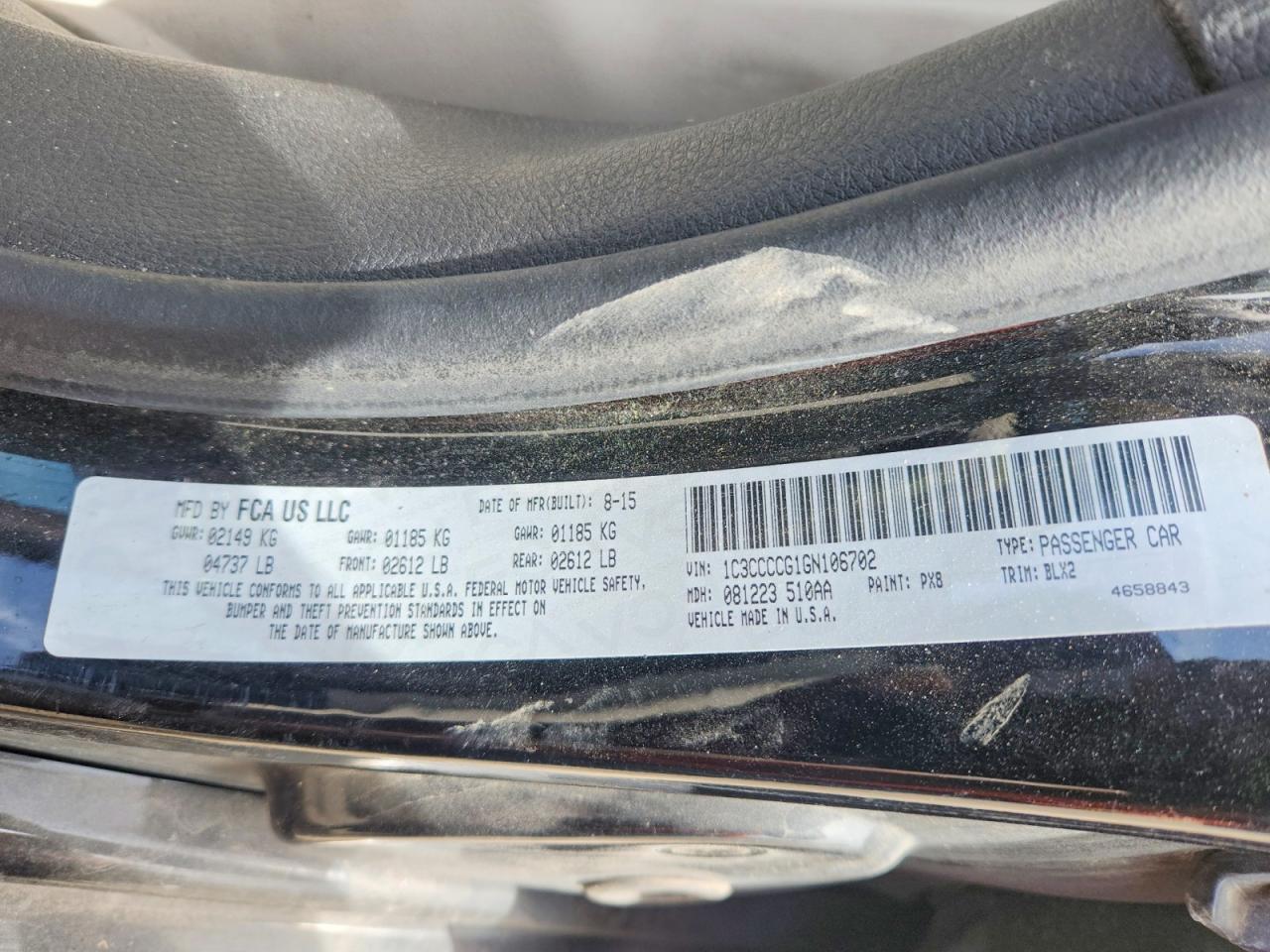 2016 CHRYSLER 200 C photo 12