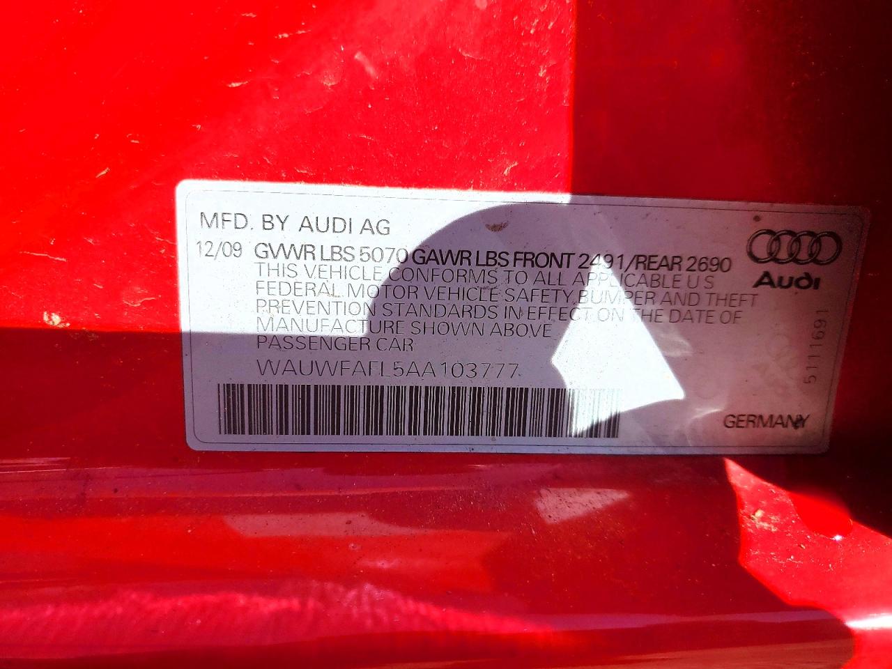 2010 AUDI A4 PREMIUM PLUS photo 13