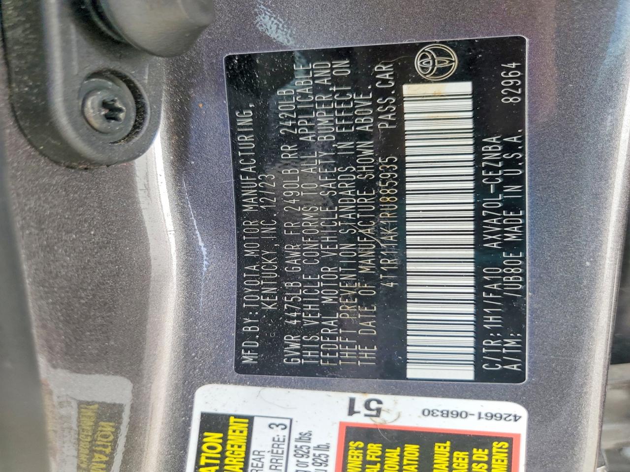 2024 TOYOTA CAMRY LE photo 34