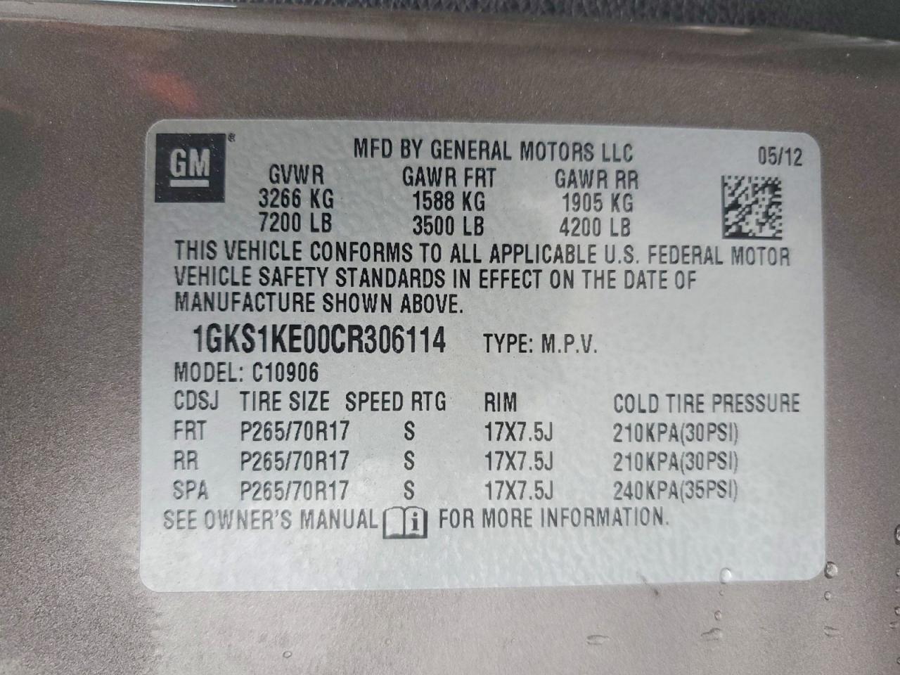 2012 GMC YUKON XL C1500 SLT photo 13