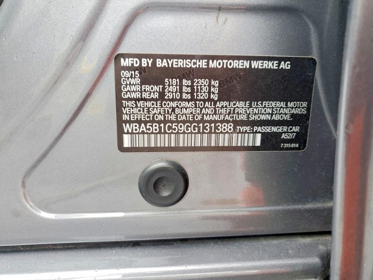 2016 BMW 535 I photo 12