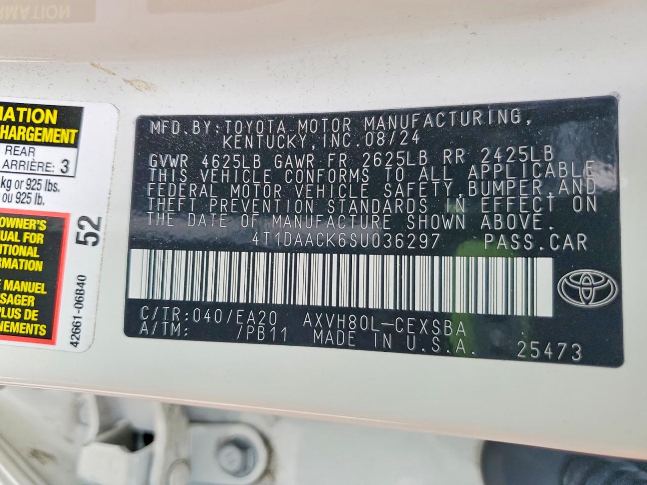2025 TOYOTA CAMRY SE photo 12