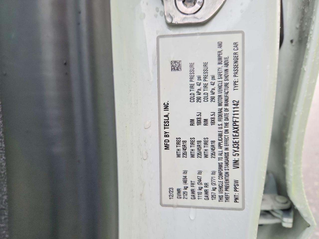 2023 TESLA MODEL 3 photo 12