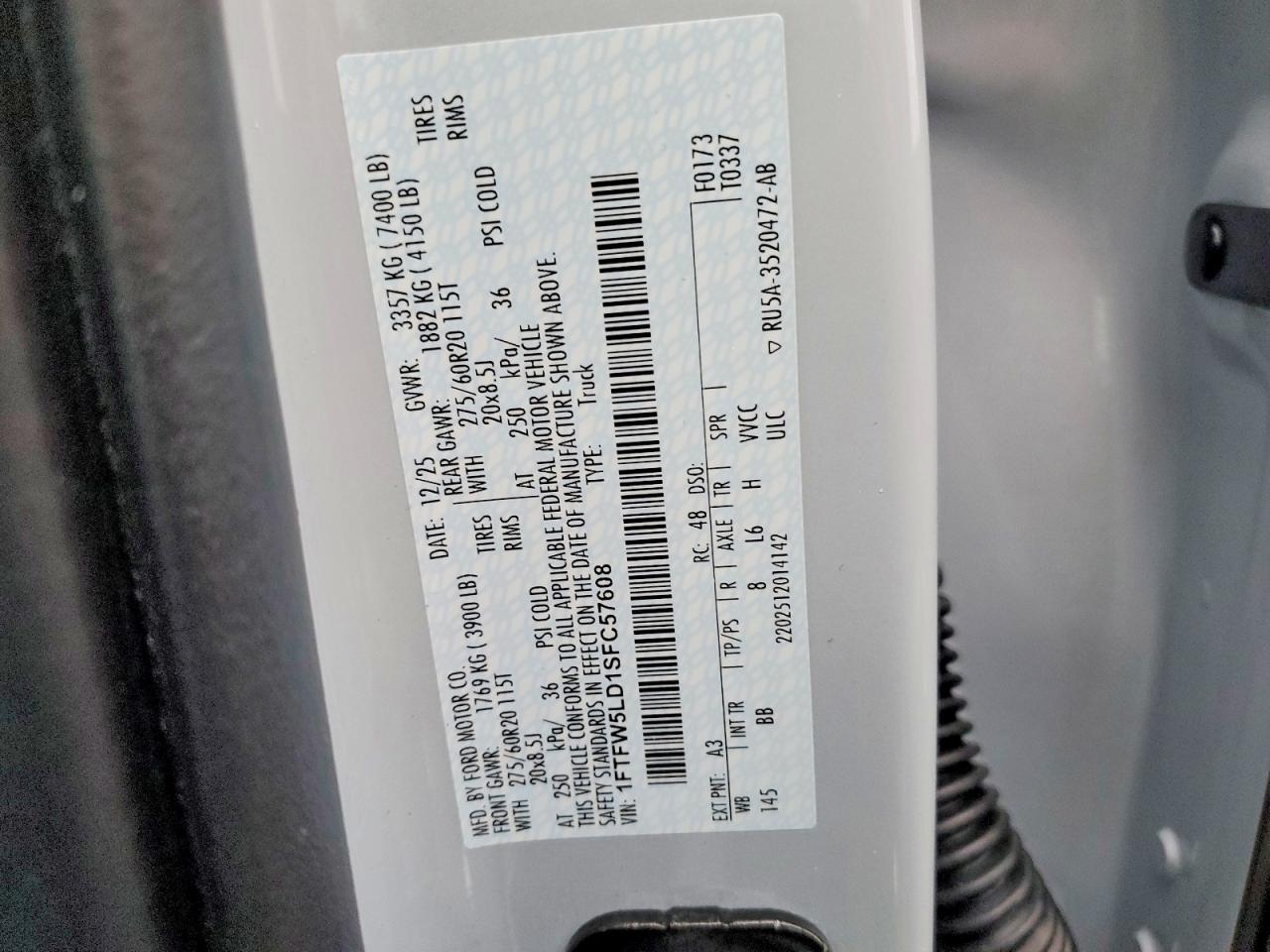 2025 FORD F150 LARIAT photo 23