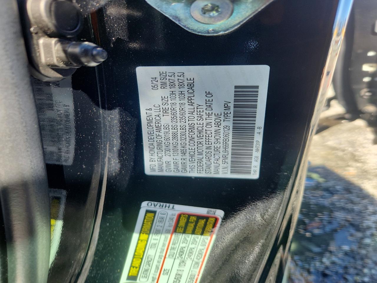 2024 HONDA ODYSSEY photo 14