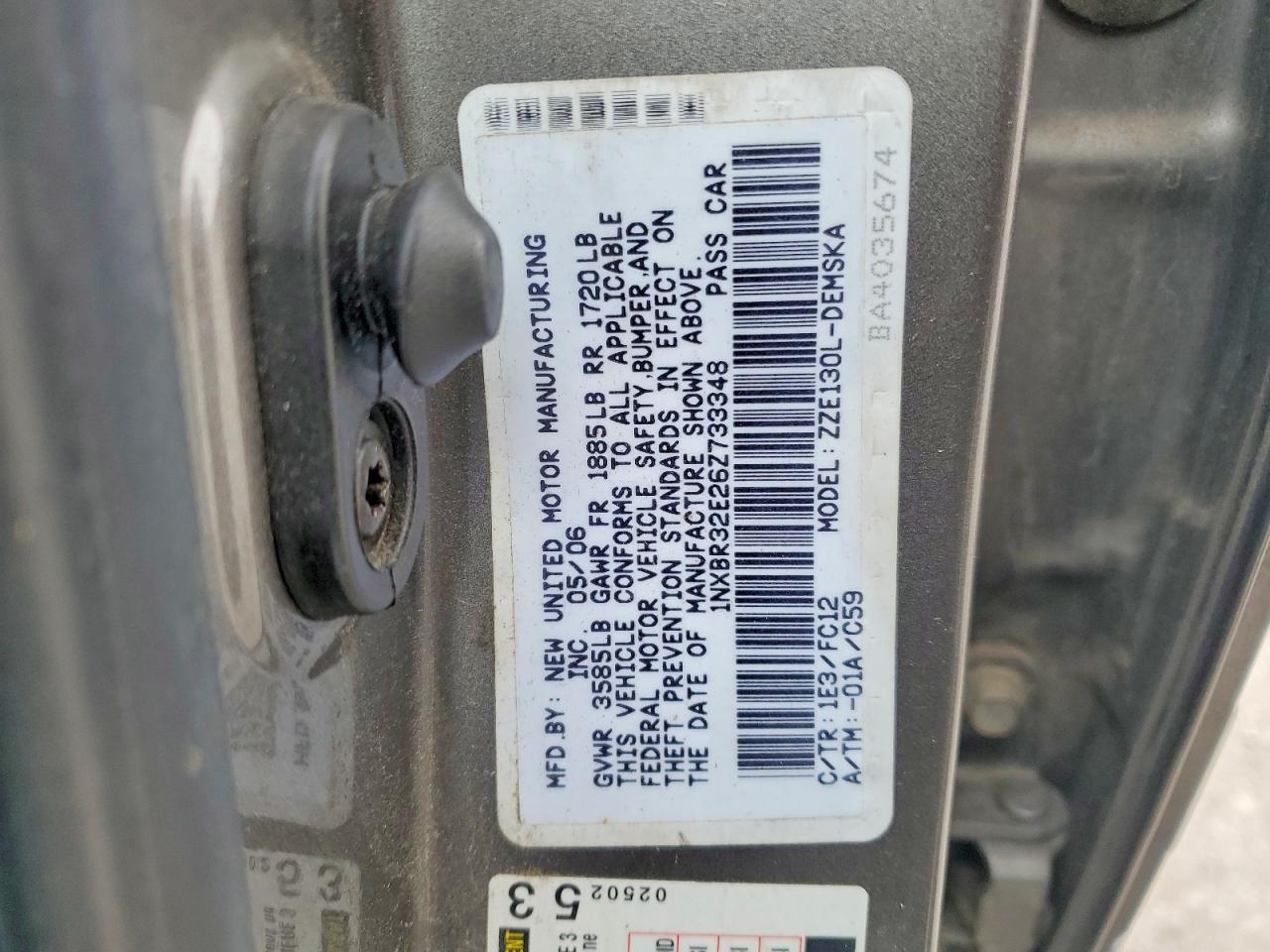 2006 TOYOTA COROLLA S photo 12