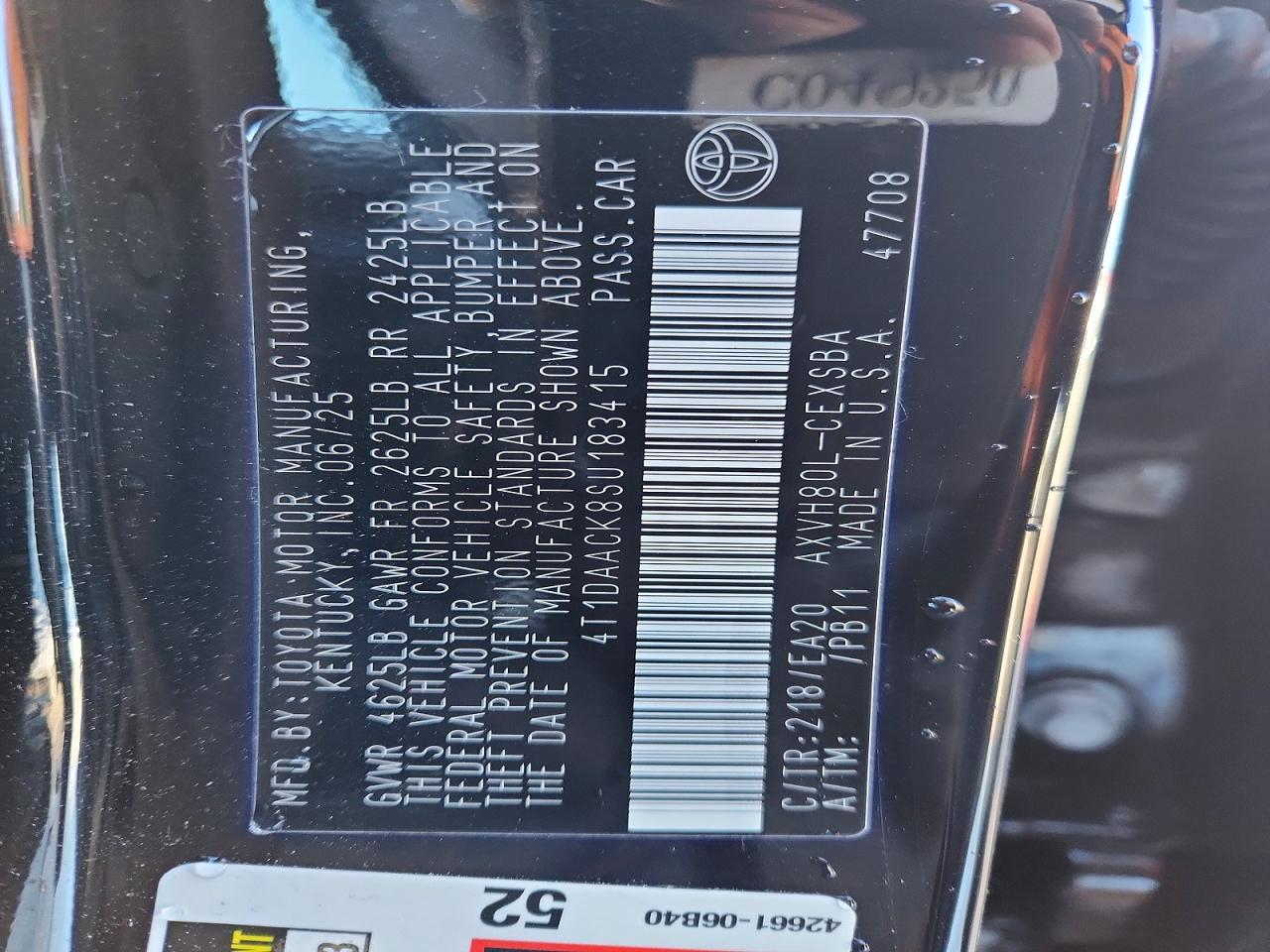 2025 TOYOTA CAMRY SE photo 23