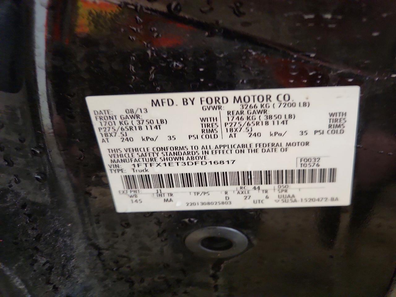 2013 FORD F150 SUPER CAB photo 34