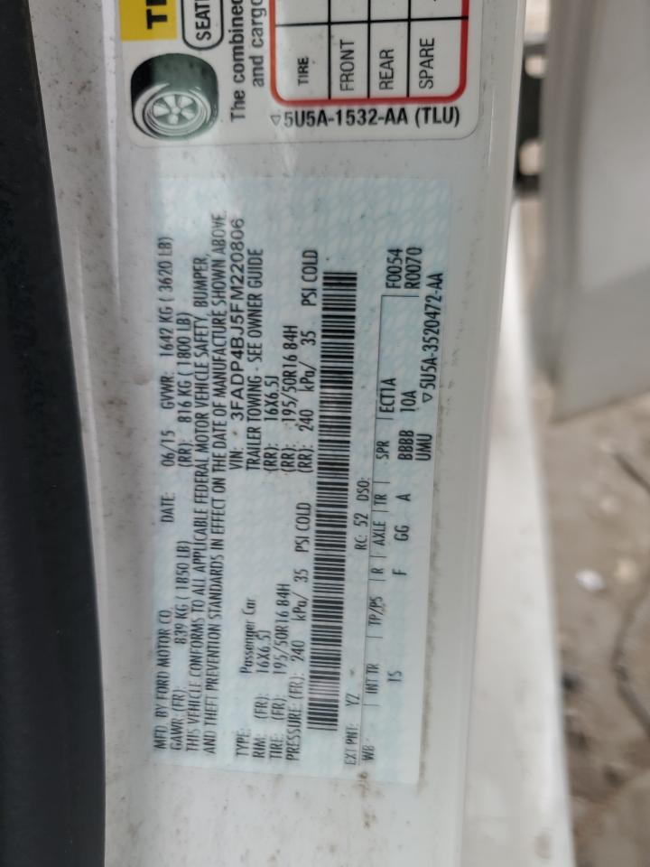 2015 FORD FIESTA SE photo 34
