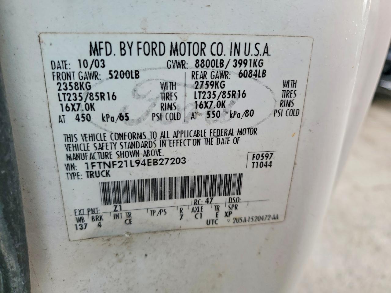 2004 FORD F250 SUPER DUTY photo 12