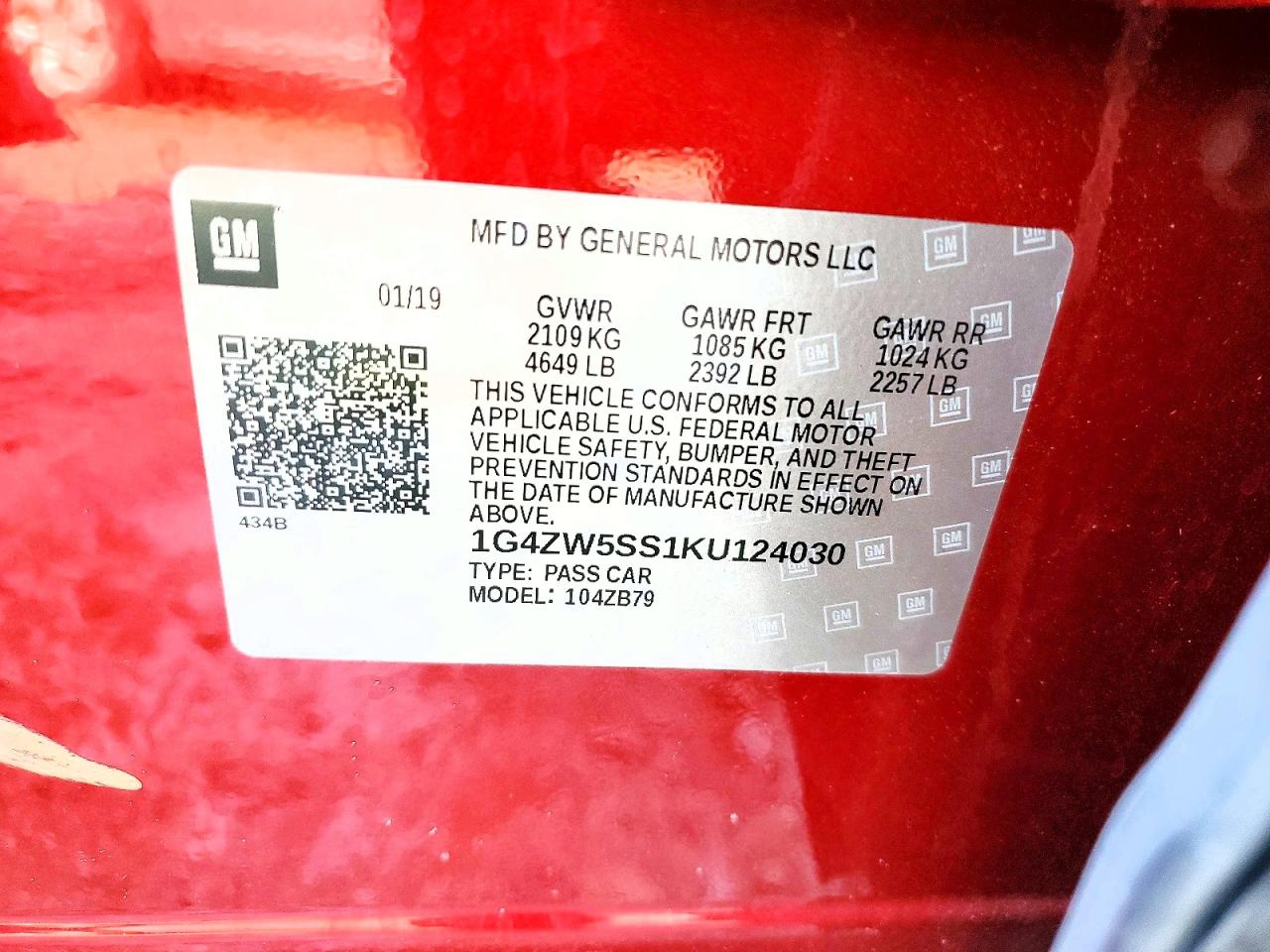 2019 BUICK LACROSSE SPORT TOURING photo 12
