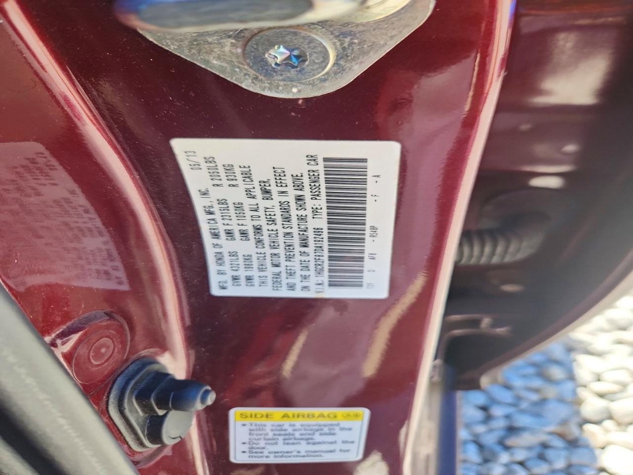 2013 HONDA ACCORD EXL photo 34