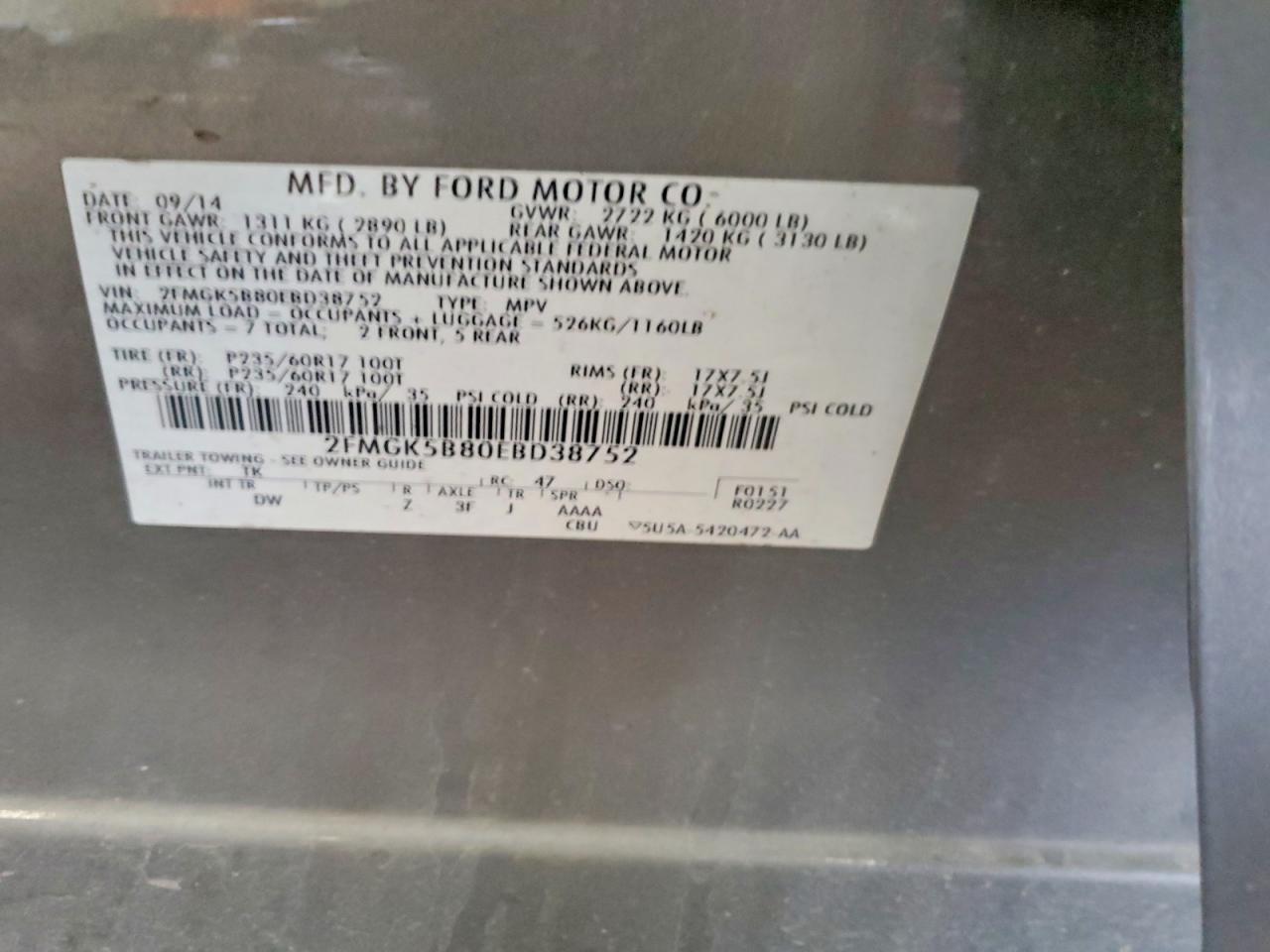 2014 FORD FLEX SE photo 13