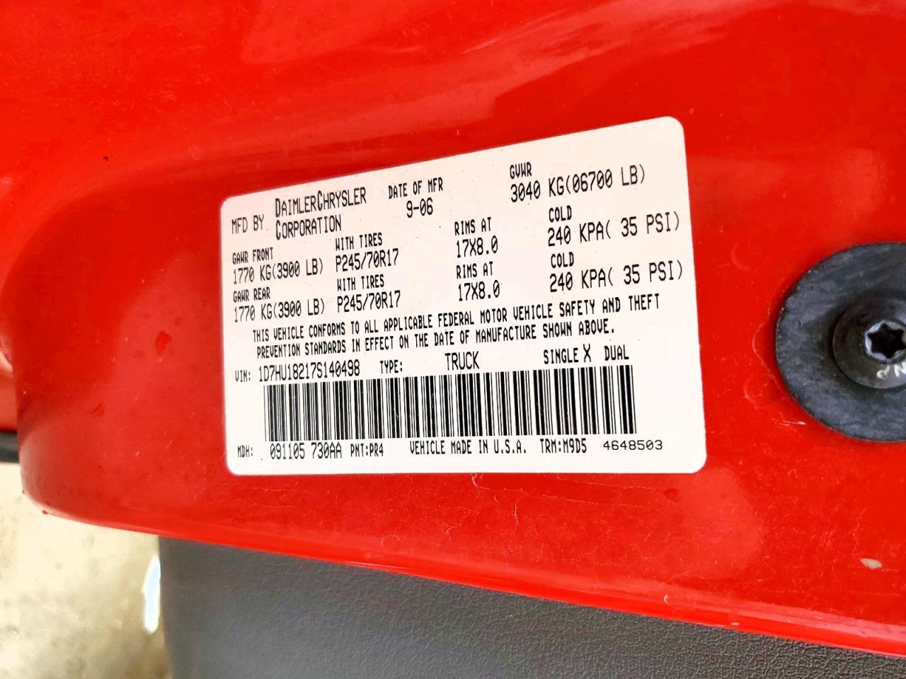 2007 DODGE RAM 1500 ST photo 23