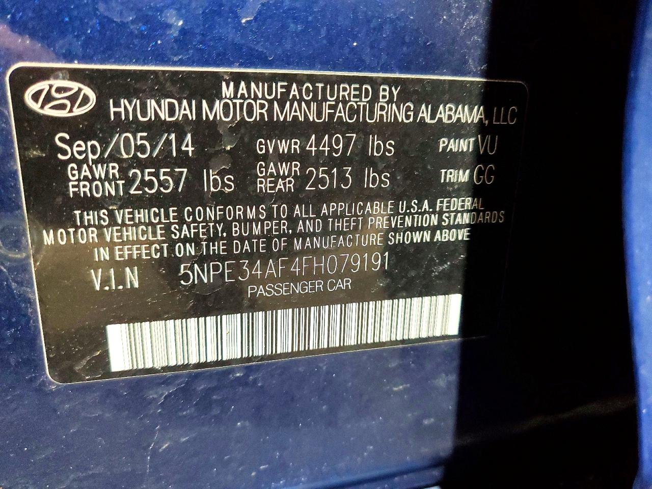 2015 HYUNDAI SONATA photo 23