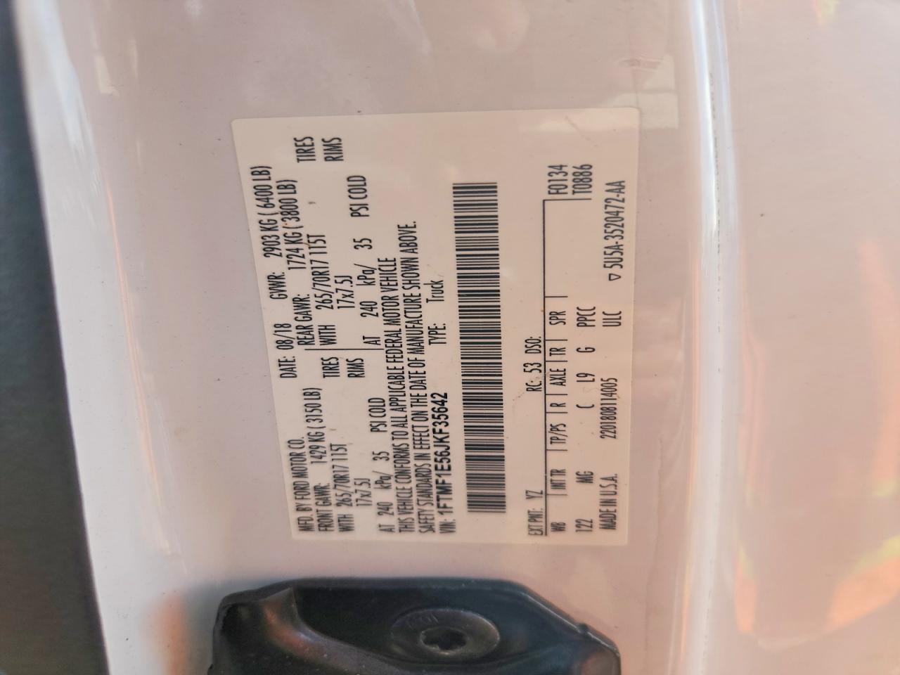 2018 FORD F150 photo 12