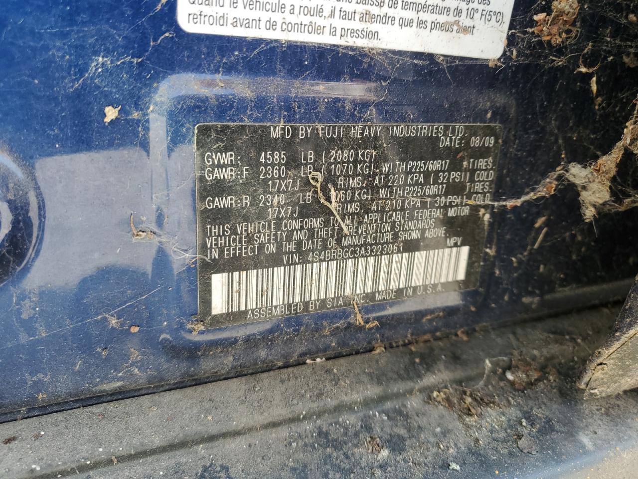 2011 SUBARU OUTBACK photo 23