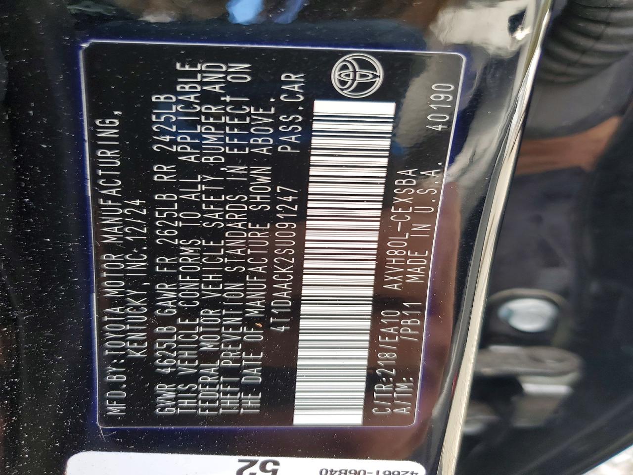 2025 TOYOTA CAMRY SE photo 12