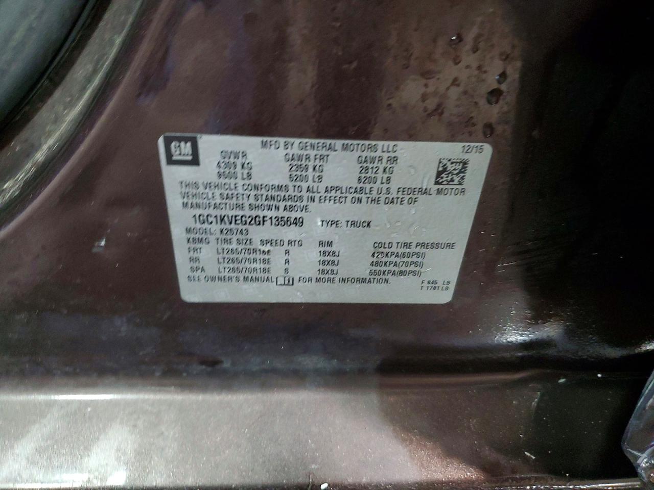 2016 CHEVROLET SILVERADO K2500 HEAVY DUTY LT photo 12