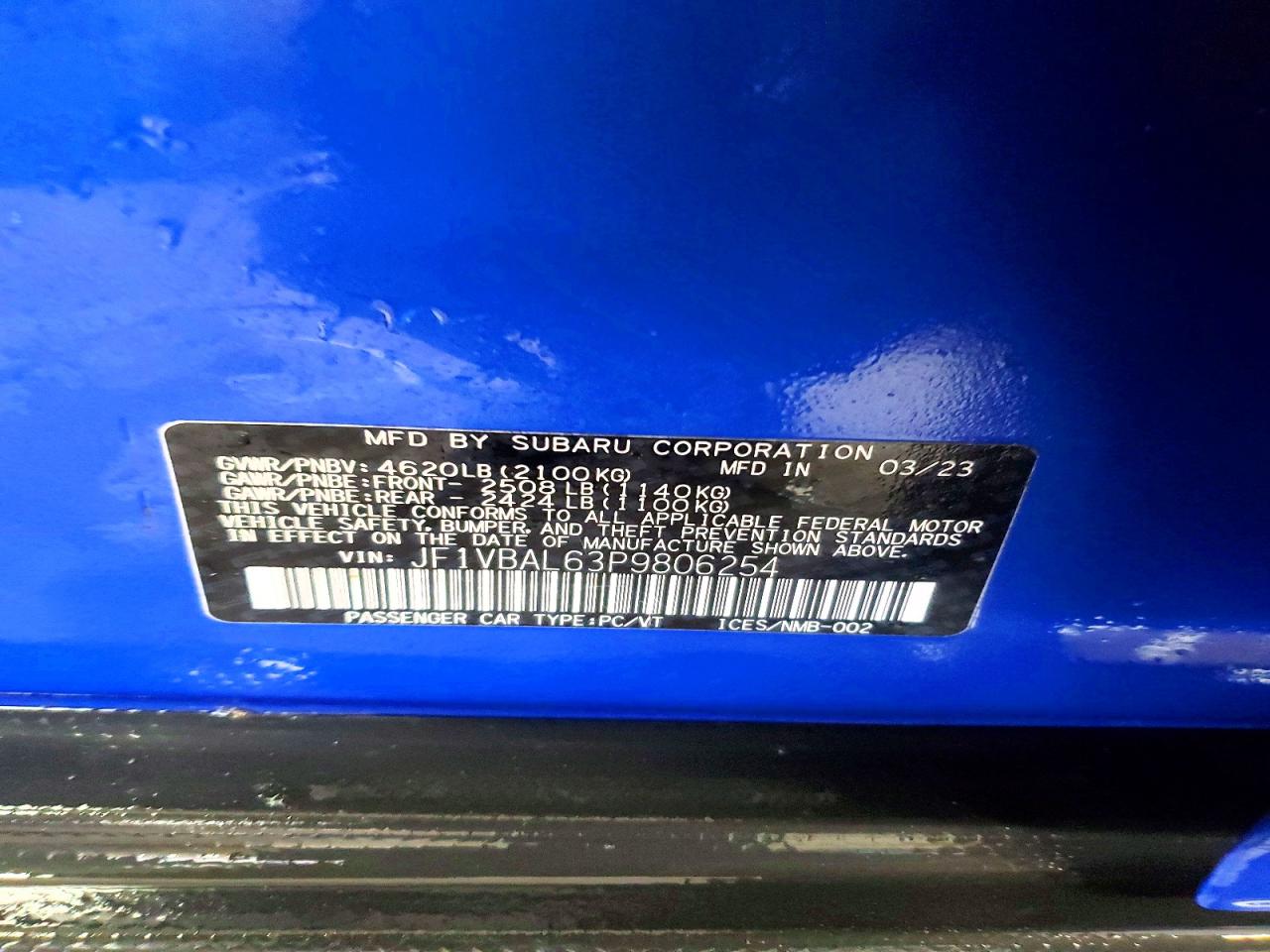2023 SUBARU WRX LIMITED photo 23