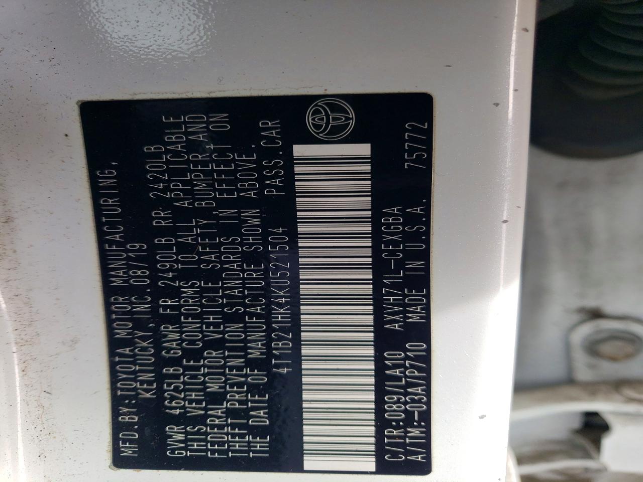 2019 TOYOTA CAMRY HYBRID photo 23