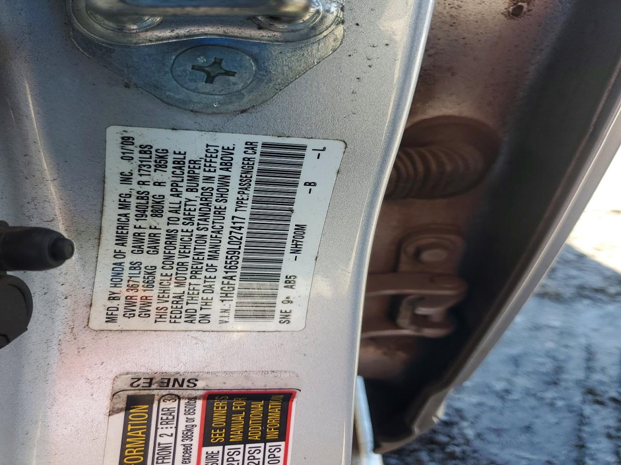2009 HONDA CIVIC LX photo 45