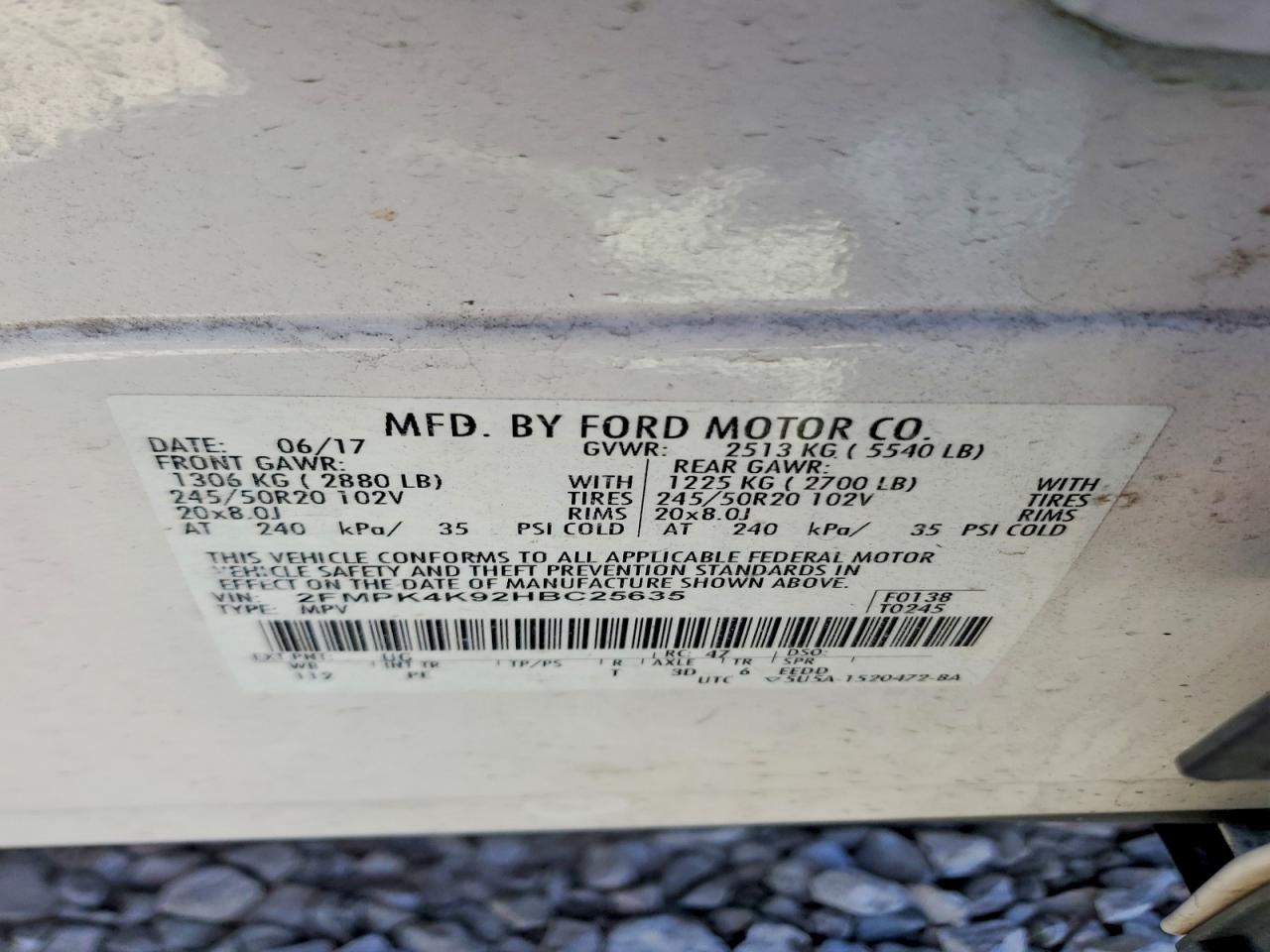 2017 FORD EDGE TITANIUM photo 25