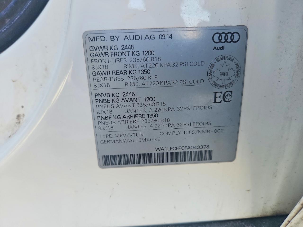 2015 AUDI Q5 PREMIUM PLUS photo 23