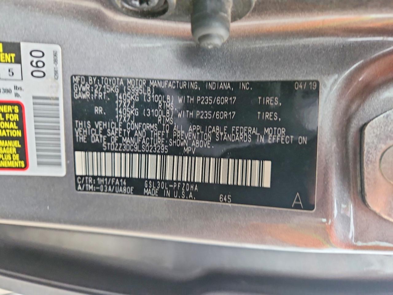 2020 TOYOTA SIENNA L photo 37
