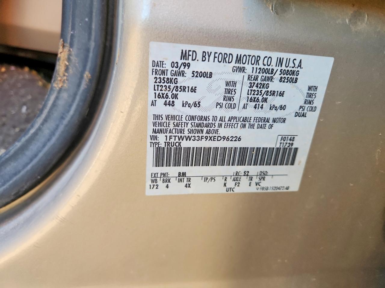 1999 FORD F350 SUPER DUTY photo 12