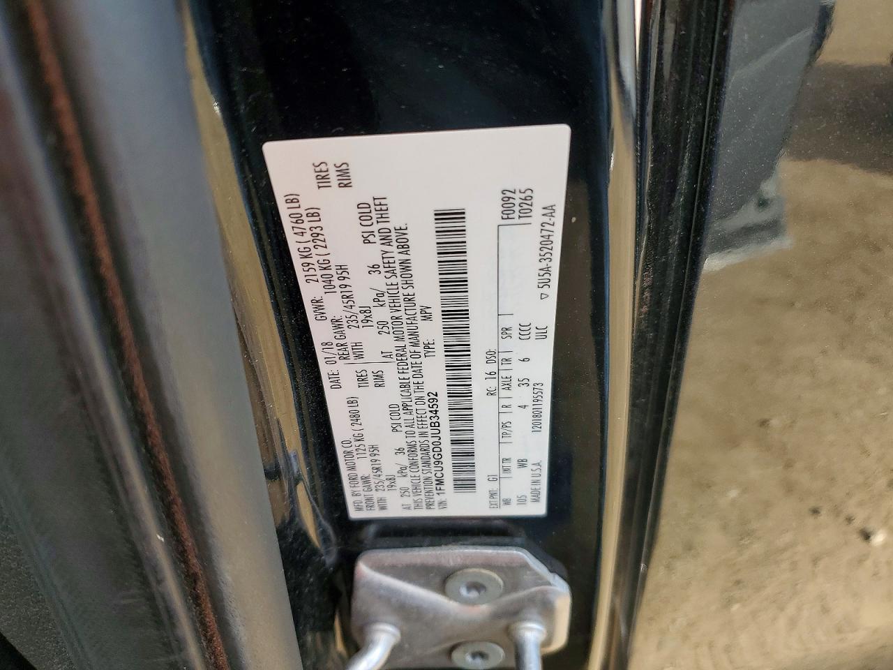 2018 FORD ESCAPE SE photo 13