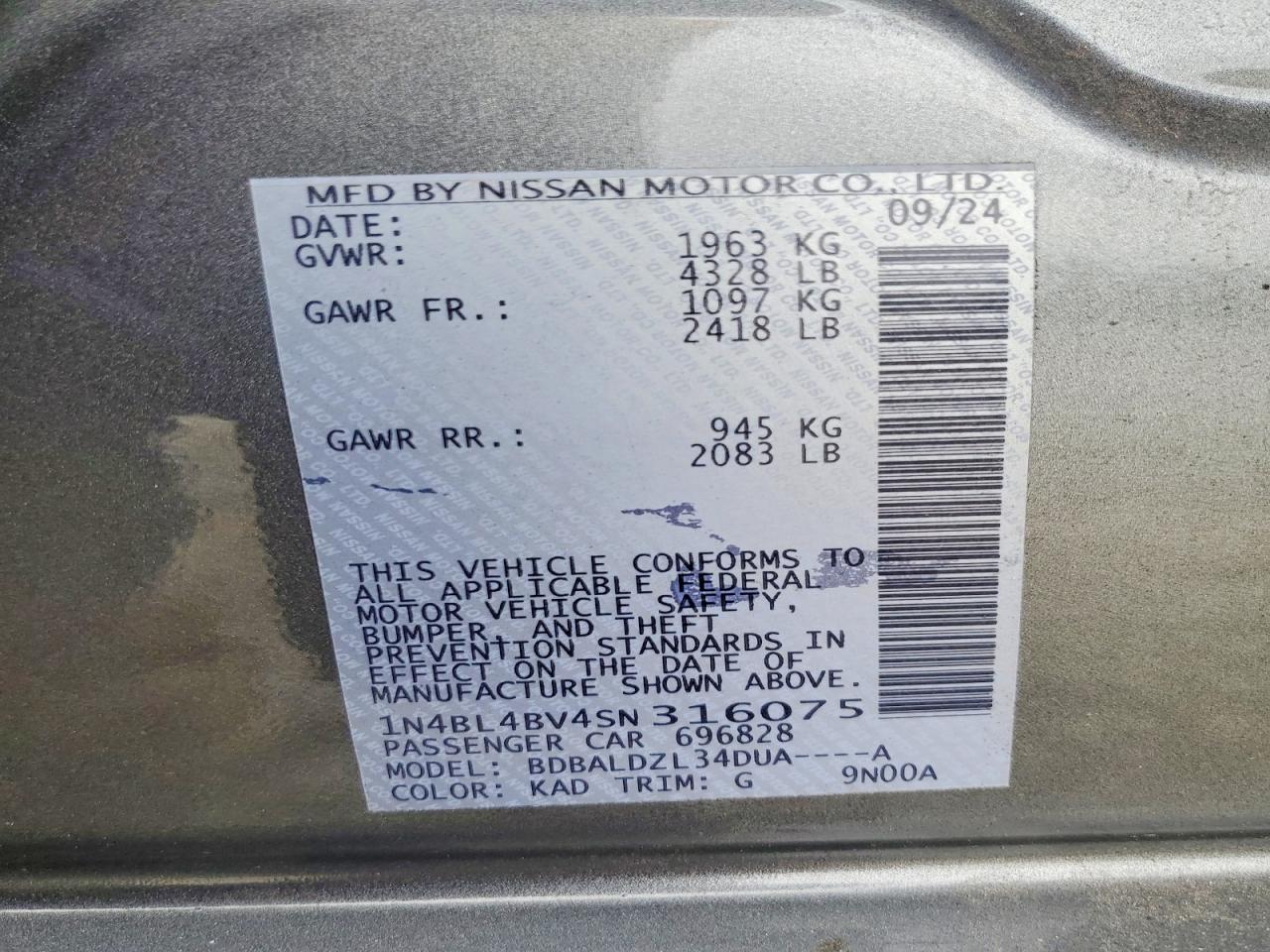 2025 NISSAN ALTIMA S photo 23